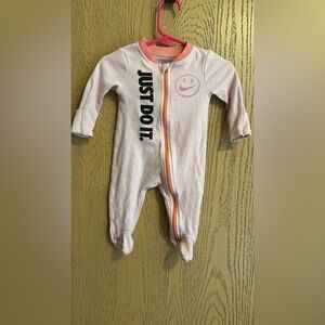 Nike Pink and Orange Footies One Piece